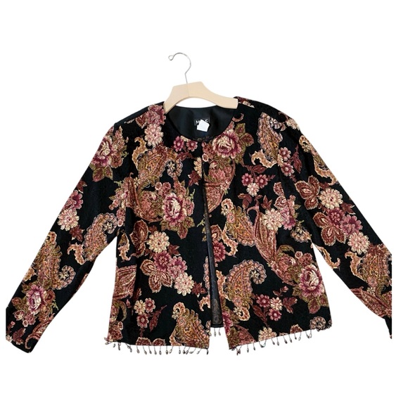 NWT VINTAGE 90s MSK Floral Beaded Top - Picture 1 of 8